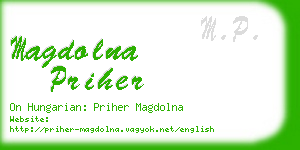 magdolna priher business card